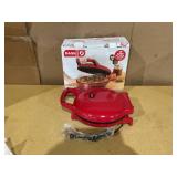 Dash 12" Pizza Griddle, Red - Personal Pizza Maker with Dual Cooking Surfaces, Nonstick & 450°F Heat