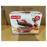 Dash 12" Pizza Griddle, Red - Personal Pizza Maker with Dual Cooking Surfaces, Nonstick & 450°F Heat