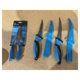 LOT OF 3 Realtree Fishing Snips & Stainless Steel Fishing Fillet Knife