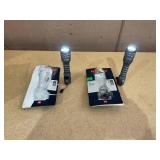LOT OF 2 NEBO Davinci 800 Lumen LED Gray Rechargeable Handheld Flashlight