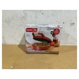 Dash 12" Pizza Griddle, Red - Personal Pizza Maker with Dual Cooking Surfaces, Nonstick & 450°F Heat