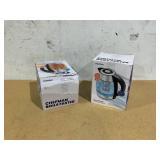 LOT OF 2 Chefman Fast Boiling 1.8L Electric Glass Kettle, Removable Tea Infuser, LED Lights, Stainless Steel