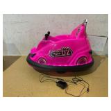 6V Pink Glow Bumper Car, Battery Powered Ride on for Children by Flybar, Ages 1.5+, 66lbs, 1mph