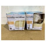 LOT OF 2 Crane Small Ultrasonic Diffuser and Air Humidifiers for Bedroom and Office, 0.2 Gallon Cool Mist Humidifier for Personal Use