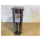 Better Homes & Gardens 7.9 Gallon Slim Stainless Steel Step Kitchen Trash Can