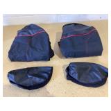 2PCS Auto Drive Car Seat cover Carbon Fiber Black with Piping - Universal Fit