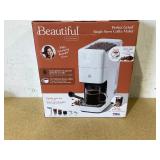 Beautiful Perfect Grind Programmable Single Serve Coffee Maker, White Icing by Drew Barrymore