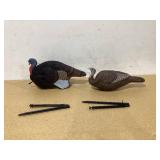 Primos Hunting Turkey Decoy Lil Gobbstopper Jake/Hen Combo, Molded Rubber