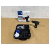 Brookstone Cordless Hot and Cold Percussion Deep Tissue Massager Gun, 6 Intensity Levels