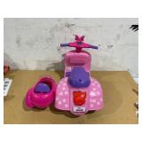 6V Disney Minnie Mouse Happy Helpers Scooter with Sidecar Ride-On Toy by Kid Trax, 1 mph