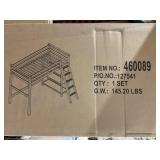 Coaster 460089 Home Furnishings Anica Transitional Wood Twin Size Loft Bed Frame with Ladder