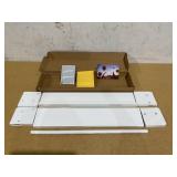 FLYJOE Picture Ledge Wall Shelves 24 Inch Width Set of 2, Solid Pine Wood Rustic Floating Ledge Shelves for Wall,White