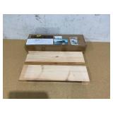 Marsmiles Natural Wood Floating Shelves, 24 Inch Floating Shelves Unfinished Set of 2, Solid Wall Mounted Raw Wood Shelves for Bathroom Living Room Kitchen Bedroom - Unfinished