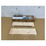 Marsmiles Natural Wood Floating Shelves, 24 Inch Floating Shelves Unfinished Set of 2, Solid Wall Mounted Raw Wood Shelves for Bathroom Living Room Kitchen Bedroom - Unfinished