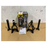 Torin Black Jack 3 Ton Jack Stands, Black
