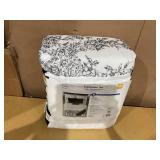 5PCS Full/Queen Mainstays White and Black Embroidered Comforter Set