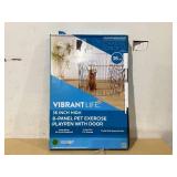 Vibrant Life 8-Panel Customizable Pet Exercise Playpen with Dooe for Dogs Up to 70 lbs