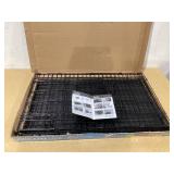 Vibrant Life Double Door Metal Wire Dog Crate with Leak-Proof Pan and Divider