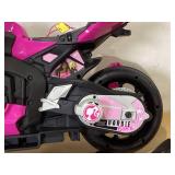 6V Barbie Motorcycle Ride on, Max 1 mph, for Kids Ages 3+ Years, by Flybar