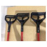 LOT OF 3 Bison Life 63 Inch Multi-Colored Mop Handle