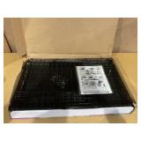 Vibrant Life Single Door Folding Metal Wire Dog Crate with Divider and Tray