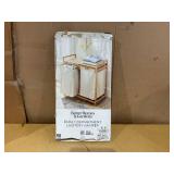 Better Homes & Gardens 35L 2-Bin Adult Rectangular Bamboo Laundry Hamper Sorter with Removable Linen Liner, Natural Wood & Vanilla Dream
