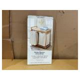 Better Homes & Gardens 35L 2-Bin Adult Rectangular Bamboo Laundry Hamper Sorter with Removable Linen Liner, Natural Wood & Vanilla Dream