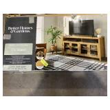 Better Homes & Gardens Reading Refined Farmhouse TV Stand for TVs up to 65", Light Honey Finish