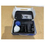 Brookstone Cordless Hot and Cold Percussion Deep Tissue Massager Gun, 6 Intensity Levels