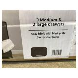 Mainstays 5 Drawer Fabric Storage Dresser for Bedroom