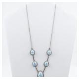 Larimar Sterling Silver Necklace.