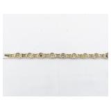 Etruscan Style Multi-Gemstone Vermeil (Sterling Silver) Tennis Bracelet.