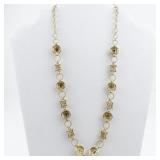 Etruscan Style Multi-Gemstone Vermeil (Sterling Silver) Necklace.