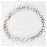 MILOR Byzantine Sterling Silver Chain Bracelet.