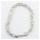 MILOR Byzantine Sterling Silver Chain Bracelet.