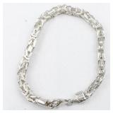 MILOR Byzantine Sterling Silver Chain Bracelet.