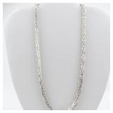MILOR Byzantine Sterling Silver Chain Necklace.