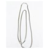 48" Silver Tone Base Metal Purse Strap.