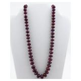 Polished Natural Ruby Gold Filled Bead Necklace. ***New Old Stock -Estimated Replacement Value $500***