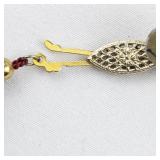 Polished Natural Ruby Gold Filled Bead Necklace. ***New Old Stock -Estimated Replacement Value $500***