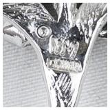 Nolan Miller Blue Enamel Iris silver tone Base Metal charm.