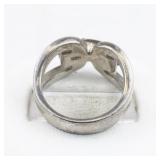 Michael Dawkins Beaded Knotted Starry Night Sterling Silver Ring. Size 7.75 - 8.