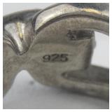 Michael Dawkins Beaded Knotted Starry Night Sterling Silver Ring. Size 7.75 - 8.