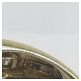 IBB (Italy) Diamond Wave Vermeil (Sterling Silver) Statement Ring . Size 8 - 8.25.