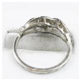 Three Leaf Black Hills Gold Sterling Silver & 10K Ring. Size 6.75 - 7.