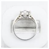 CZ Sterling Silver Engagement Style Ring. Size 6.75 - 7.
