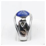 Imitation Star Sapphire 18K Hge Ring. Size 11.75 - 12.