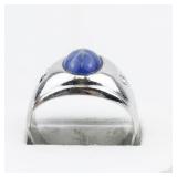 Imitation Star Sapphire 18K Hge Ring. Size 11.75 - 12.