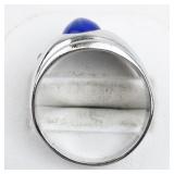 Imitation Star Sapphire 18K Hge Ring. Size 11.75 - 12.