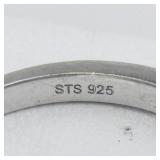 STS Jewels Diamond Halo Cluster Sterling Silver Ring. Size 7 - 7.25.